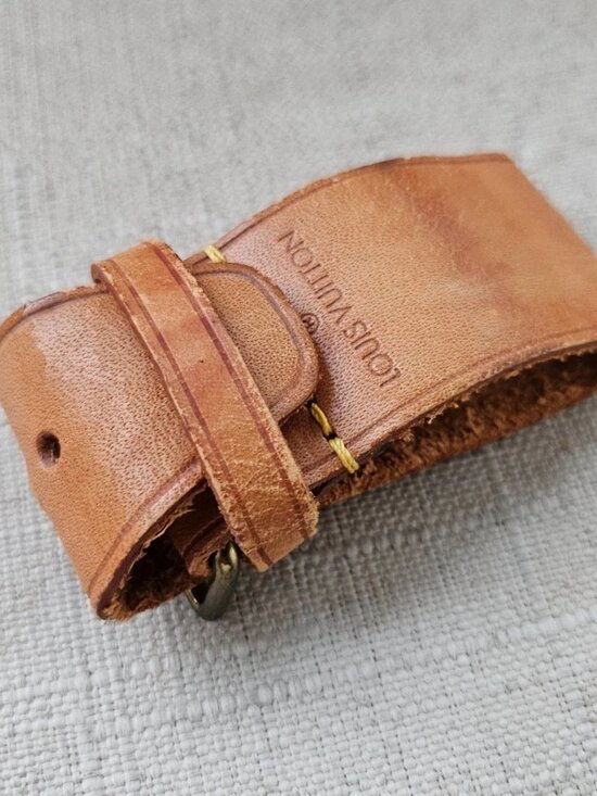 Louis Vuitton Other - Authentin Vintage Louis Vuitton Powanie Handle Fixed Genuine Leather Made France